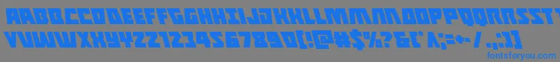 Шрифт Halfshellheroleft – синие шрифты на сером фоне