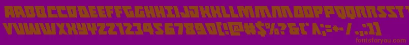 fuente Halfshellheroleft – Fuentes Marrones Sobre Fondo Morado