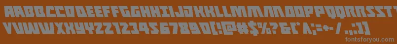 Halfshellheroleft Font – Gray Fonts on Brown Background