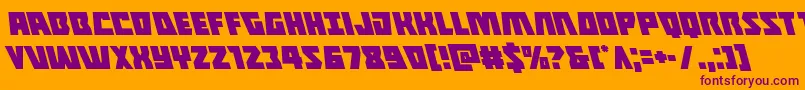 Halfshellheroleft Font – Purple Fonts on Orange Background