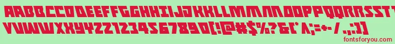 Halfshellheroleft Font – Red Fonts on Green Background