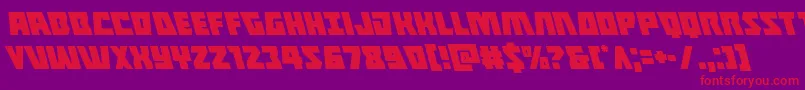 Halfshellheroleft Font – Red Fonts on Purple Background