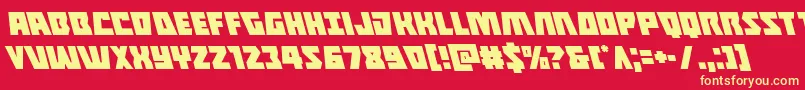 Halfshellheroleft Font – Yellow Fonts on Red Background