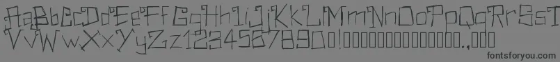 Pwrectangular-Schriftart – Schwarze Schriften auf grauem Hintergrund