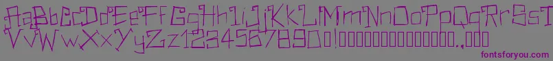Pwrectangular Font – Purple Fonts on Gray Background