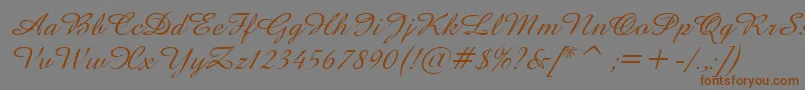 AmazeItalic Font – Brown Fonts on Gray Background