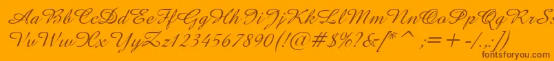 AmazeItalic Font – Brown Fonts on Orange Background