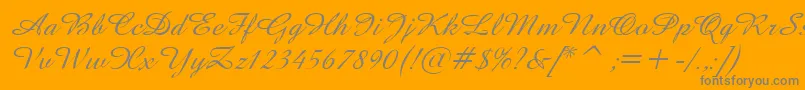 AmazeItalic-Schriftart – Graue Schriften auf orangefarbenem Hintergrund