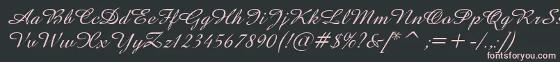 AmazeItalic Font – Pink Fonts on Black Background