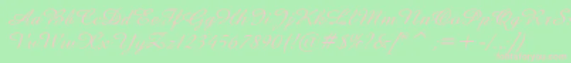AmazeItalic Font – Pink Fonts on Green Background