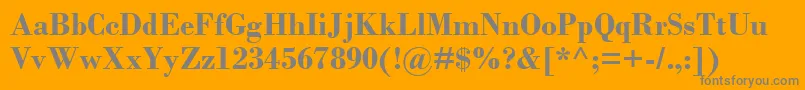BodoniMtРџРѕР»СѓР¶РёСЂРЅС‹Р№ Font – Gray Fonts on Orange Background