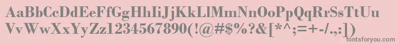 BodoniMtРџРѕР»СѓР¶РёСЂРЅС‹Р№ Font – Gray Fonts on Pink Background