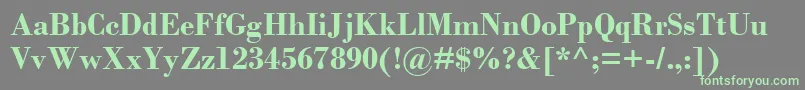 フォントBodoniMtРџРѕР»СѓР¶РёСЂРЅС‹Р№ – 灰色の背景に緑のフォント