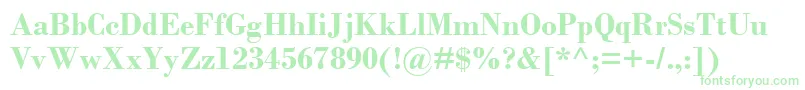 BodoniMtРџРѕР»СѓР¶РёСЂРЅС‹Р№-Schriftart – Grüne Schriften