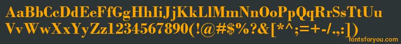 BodoniMtРџРѕР»СѓР¶РёСЂРЅС‹Р№ Font – Orange Fonts on Black Background