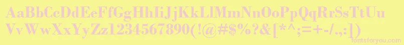 BodoniMtРџРѕР»СѓР¶РёСЂРЅС‹Р№ Font – Pink Fonts on Yellow Background