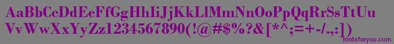 BodoniMtРџРѕР»СѓР¶РёСЂРЅС‹Р№ Font – Purple Fonts on Gray Background
