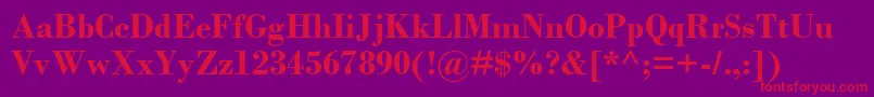Fonte BodoniMtРџРѕР»СѓР¶РёСЂРЅС‹Р№ – fontes vermelhas em um fundo violeta