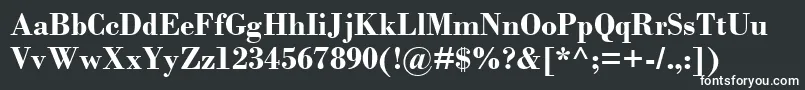 BodoniMtРџРѕР»СѓР¶РёСЂРЅС‹Р№ Font – White Fonts on Black Background