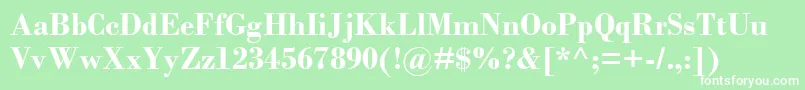 BodoniMtРџРѕР»СѓР¶РёСЂРЅС‹Р№ Font – White Fonts on Green Background