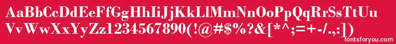 BodoniMtРџРѕР»СѓР¶РёСЂРЅС‹Р№ Font – White Fonts on Red Background