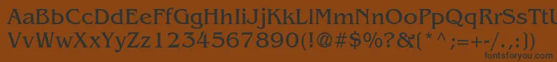 Benguiat Font – Black Fonts on Brown Background