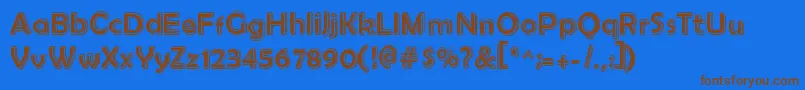 Lisätietoja Rasanskool-fontista Rasanskool-fontti – ruskeat fontit sinisellä taustalla