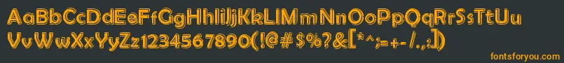 Rasanskool Font – Orange Fonts on Black Background