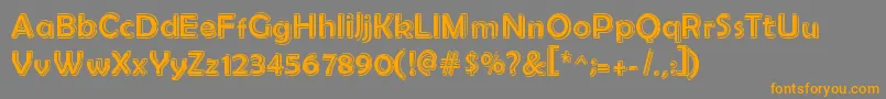 Rasanskool-Schriftart – Orangefarbene Schriften auf grauem Hintergrund