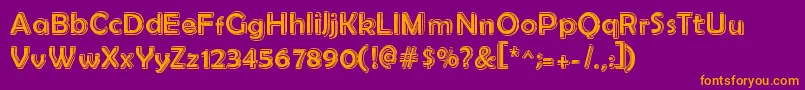 Rasanskool Font – Orange Fonts on Purple Background