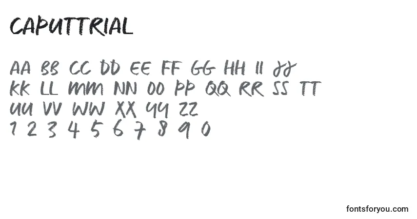 Schriftart CaputTrial (83797) – Alphabet, Zahlen, spezielle Symbole