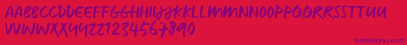 CaputTrial Font – Purple Fonts on Red Background