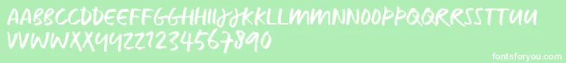 CaputTrial Font – White Fonts on Green Background