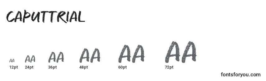 Größen der Schriftart CaputTrial (83797)