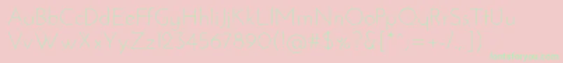 JosefinsansLight Font – Green Fonts on Pink Background