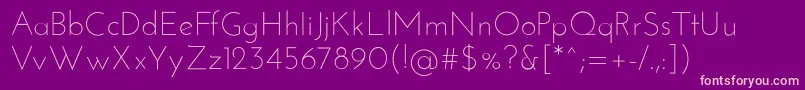 JosefinsansLight Font – Pink Fonts on Purple Background