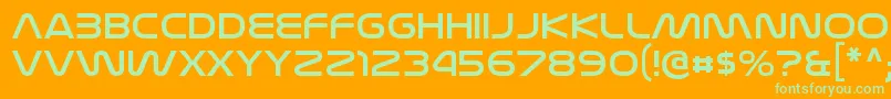 NasalizationexRegular Font – Green Fonts on Orange Background