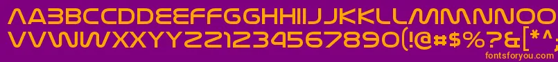 NasalizationexRegular Font – Orange Fonts on Purple Background