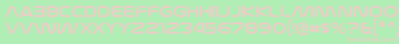 NasalizationexRegular Font – Pink Fonts on Green Background