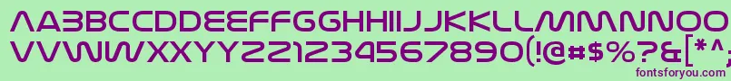 NasalizationexRegular Font – Purple Fonts on Green Background