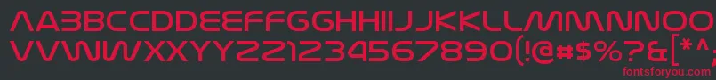 NasalizationexRegular Font – Red Fonts on Black Background