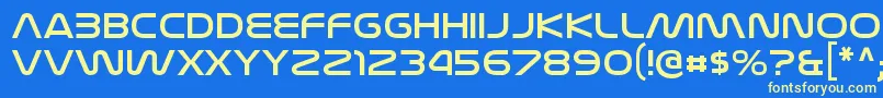 Шрифт NasalizationexRegular – жёлтые шрифты на синем фоне