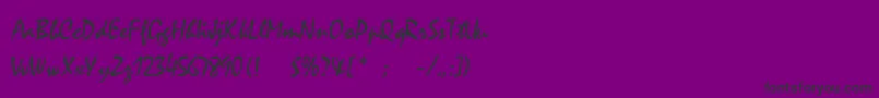 MistralNormal-Schriftart – Schwarze Schriften auf violettem Hintergrund