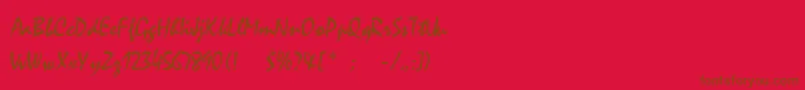 MistralNormal Font – Brown Fonts on Red Background