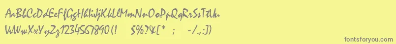 MistralNormal Font – Gray Fonts on Yellow Background