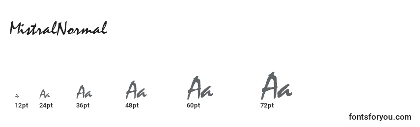 MistralNormal Font Sizes