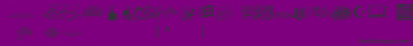 McsIslamicArt1 Font – Black Fonts on Purple Background