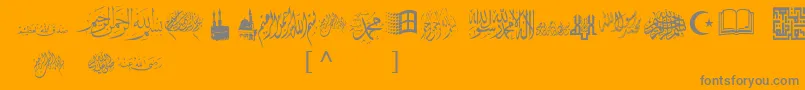 McsIslamicArt1 Font – Gray Fonts on Orange Background