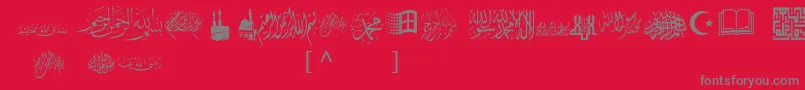 McsIslamicArt1 Font – Gray Fonts on Red Background
