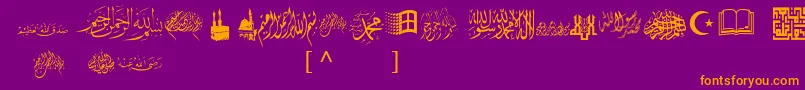 McsIslamicArt1 Font – Orange Fonts on Purple Background